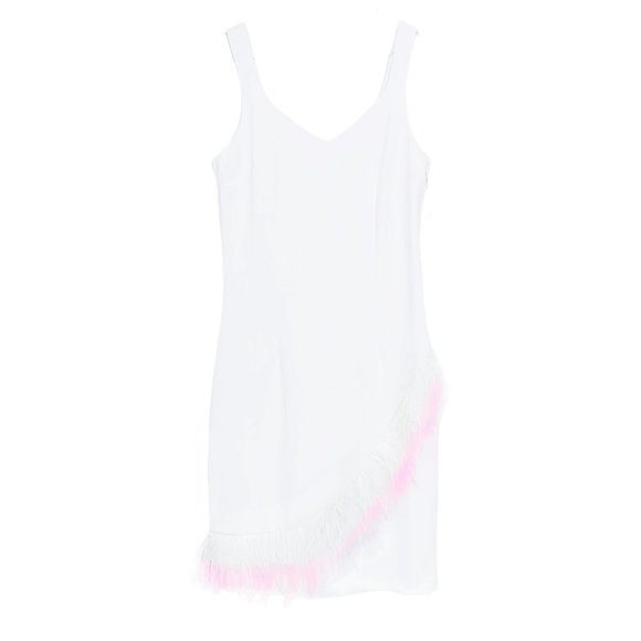 NWT Stunning Laundry by Shelli Segal Feather Trim Cocktail Party Mini Dress - Picture 5 of 7